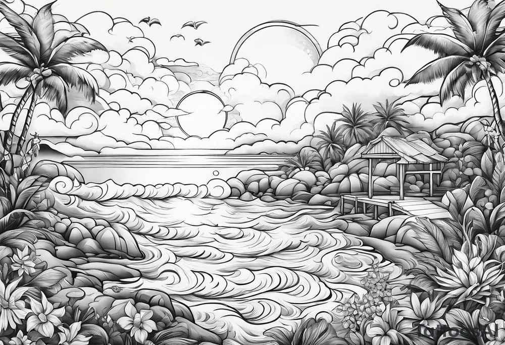 Heavenly Beach View
Beer in Hand tattoo idea