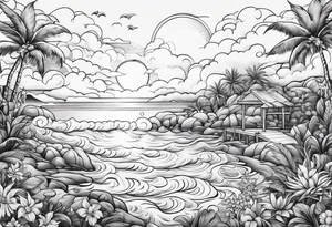 Heavenly Beach View
Beer in Hand tattoo idea