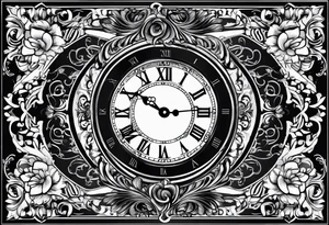 black digital clocks with time 22:22 tattoo idea