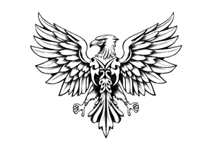 poland symbol and poker cards the wings of the eagle in the poland symbol are in the form of poker cards tattoo idea