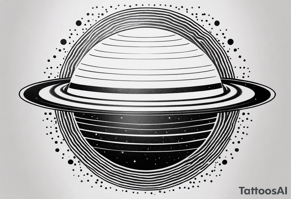 simple jupiter with white background tattoo idea