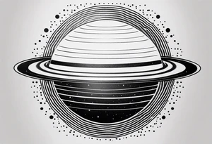 simple jupiter with white background tattoo idea