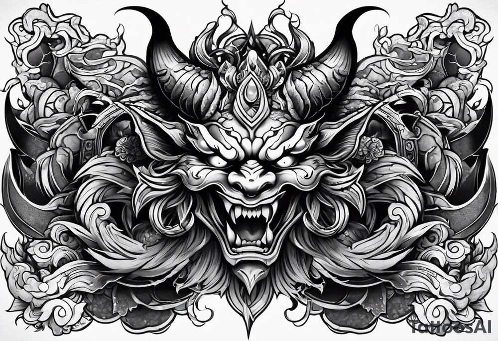 japanese demon tattoo idea tattoo idea