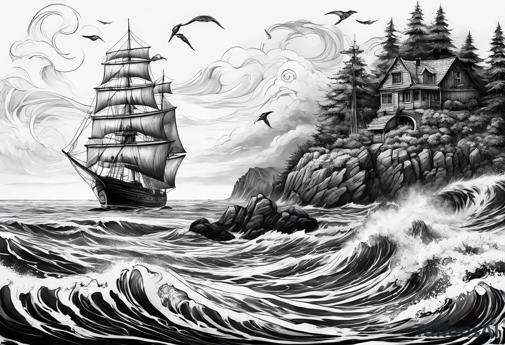 The Old Man and the Sea tattoo idea