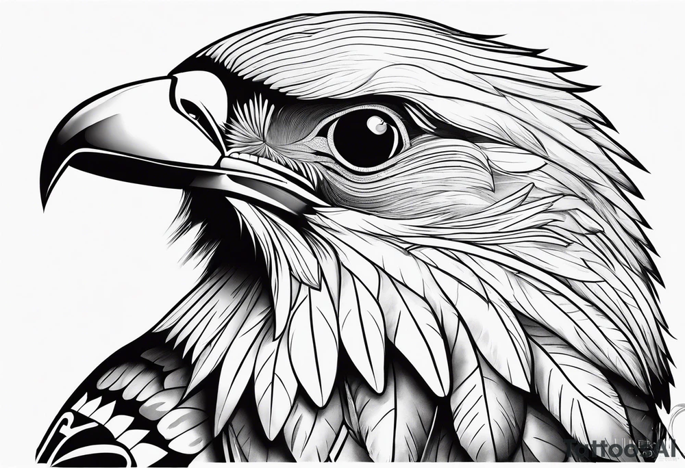 Native American bird tattoo idea