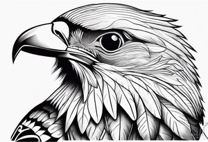 Native American bird tattoo idea
