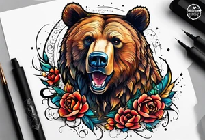 Dancing bear tattoo idea