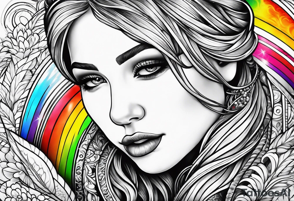Rainbow baby tattoo idea