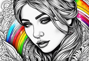 Rainbow baby tattoo idea