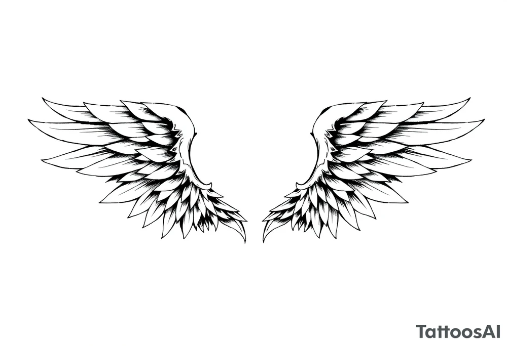 Infinity Loop made of wings white tattoo idea