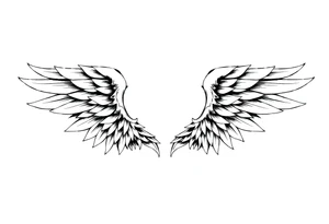 Infinity Loop made of wings white tattoo idea