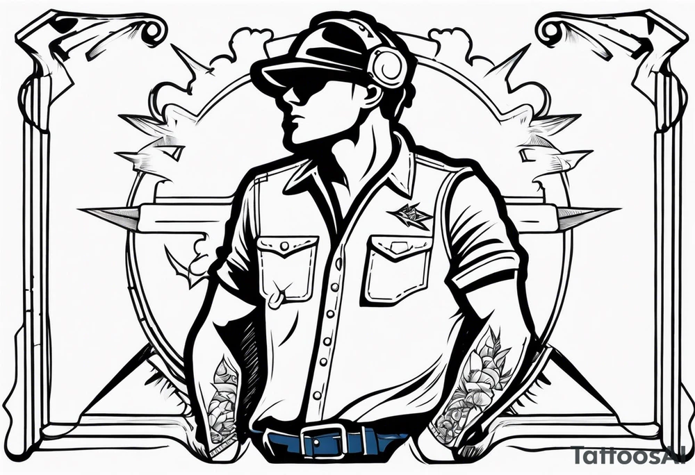 Blue collar, welding tattoo idea