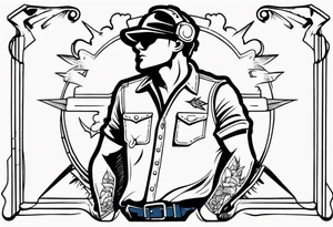 Blue collar, welding tattoo idea