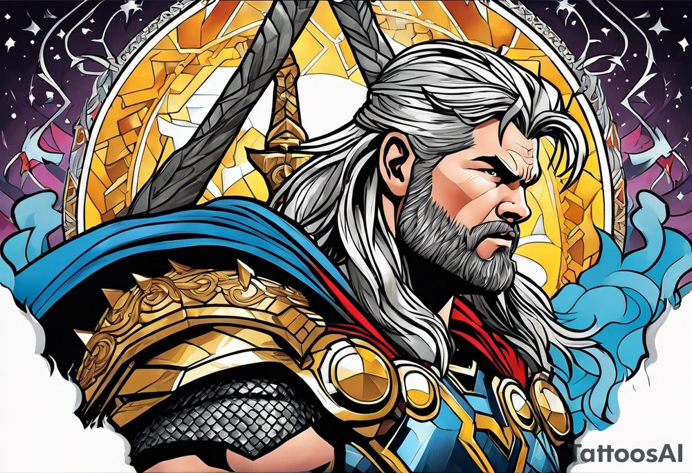 The Mighty Thor that looks like the Chris Hemsworth version tattoo idea
