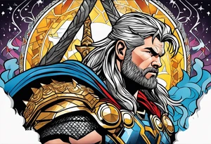 The Mighty Thor that looks like the Chris Hemsworth version tattoo idea