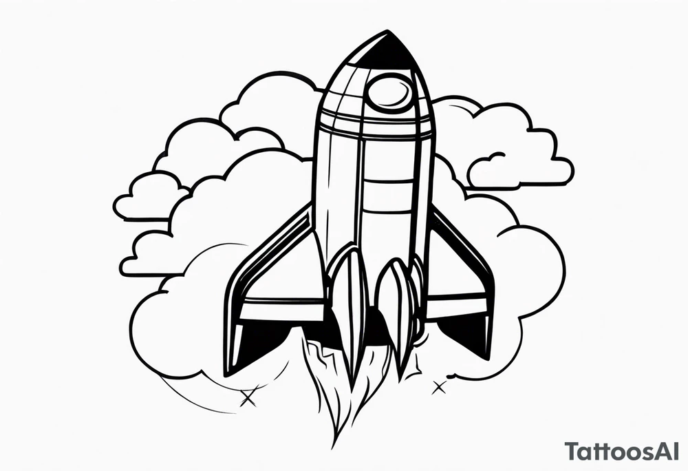 Rocket Ship Adventure tattoo idea