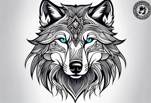 Grey wolf tattoo idea