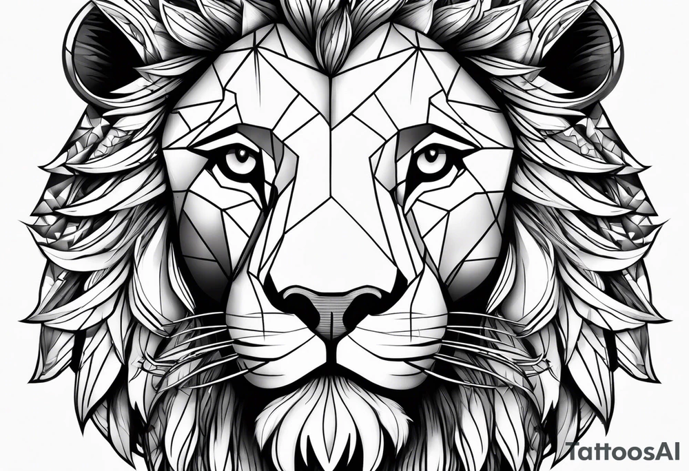 lion head tattoo idea