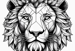 lion head tattoo idea