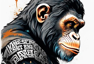 Caesar from the movie planet of the apes tattoo idea