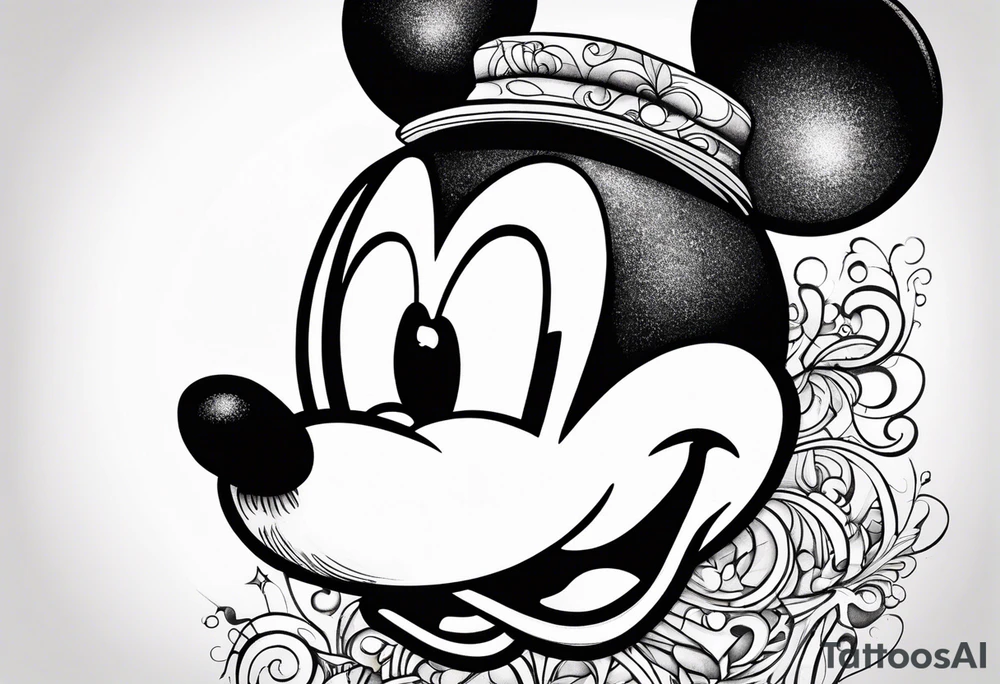 Mentally insane mickey mouse tattoo idea