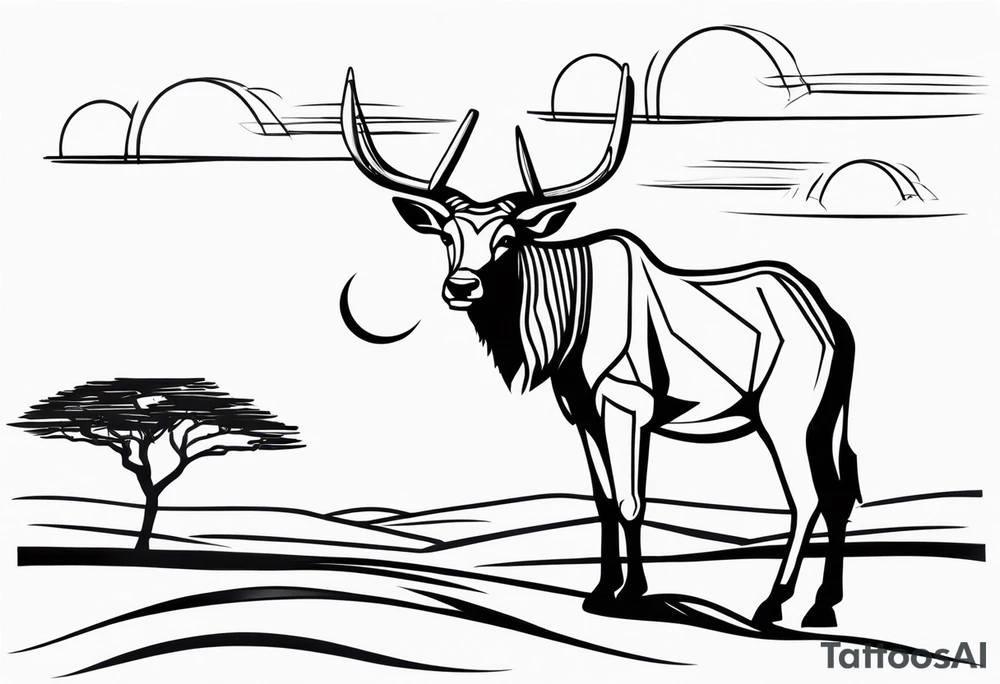 african sahara tattoo idea