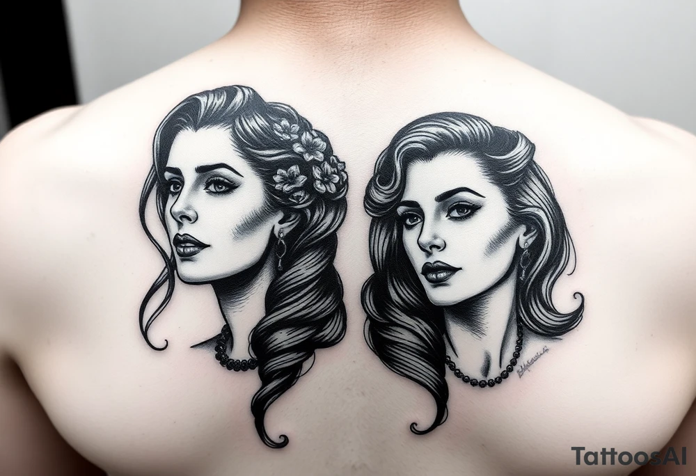 ∞
Dolores (08.30.1932 – 01.30.2022)
Audrey (07.18.1935 – 08.21.2022) tattoo idea