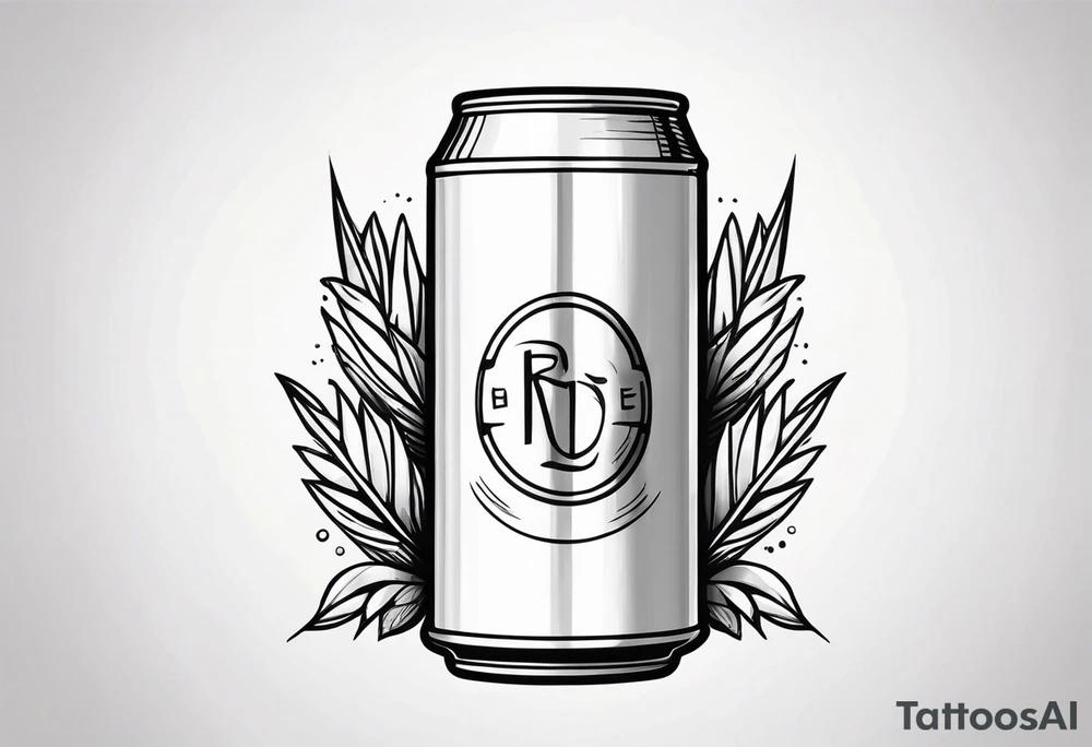 beer can tattoo idea