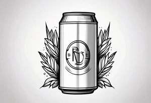 beer can tattoo idea