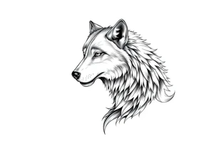 mongolian grey wolf tattoo idea