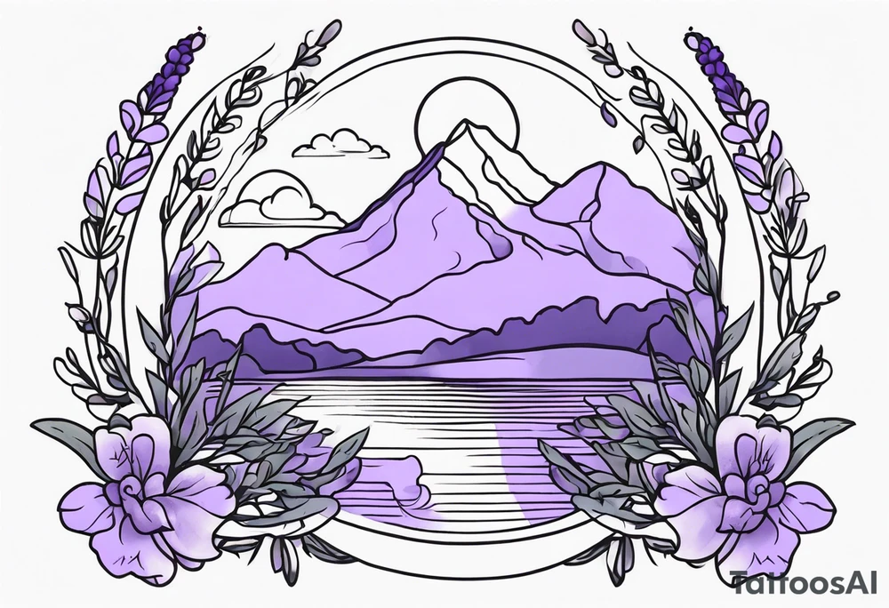 lavender tattoo idea