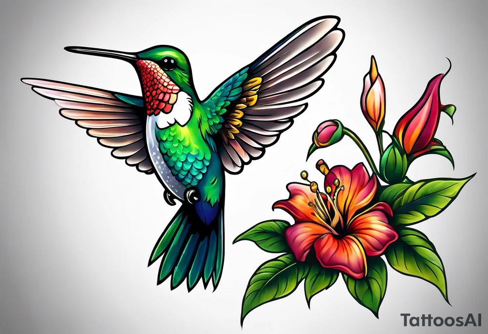 hummingbird tattoo idea