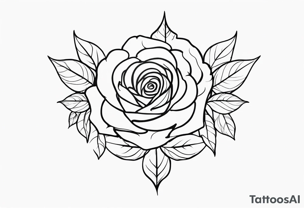 Elvish rose tattoo idea