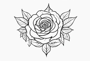 Elvish rose tattoo idea