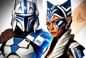 Star Wars, Captain Rex, Ahsoka Tano tattoo idea