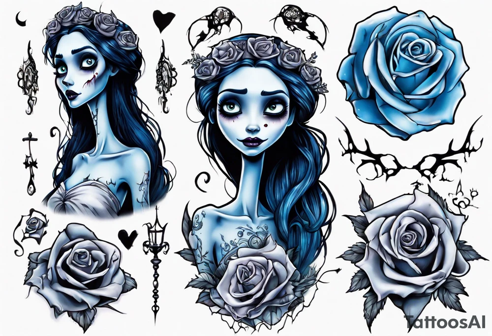 corpse bride film Emely tattoo idea