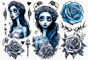 corpse bride film Emely tattoo idea