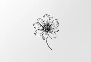 A band with a single engraved daisy tattoo idea