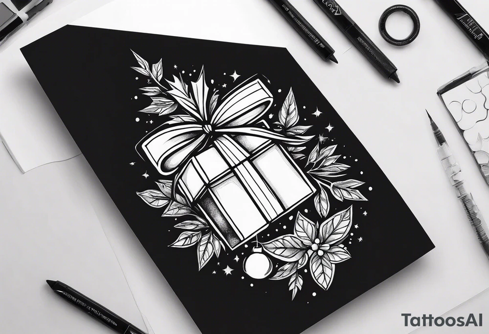 christmas gifts tattoo idea