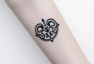 A powerful Viking love rune carved into an ancient stone tattoo idea