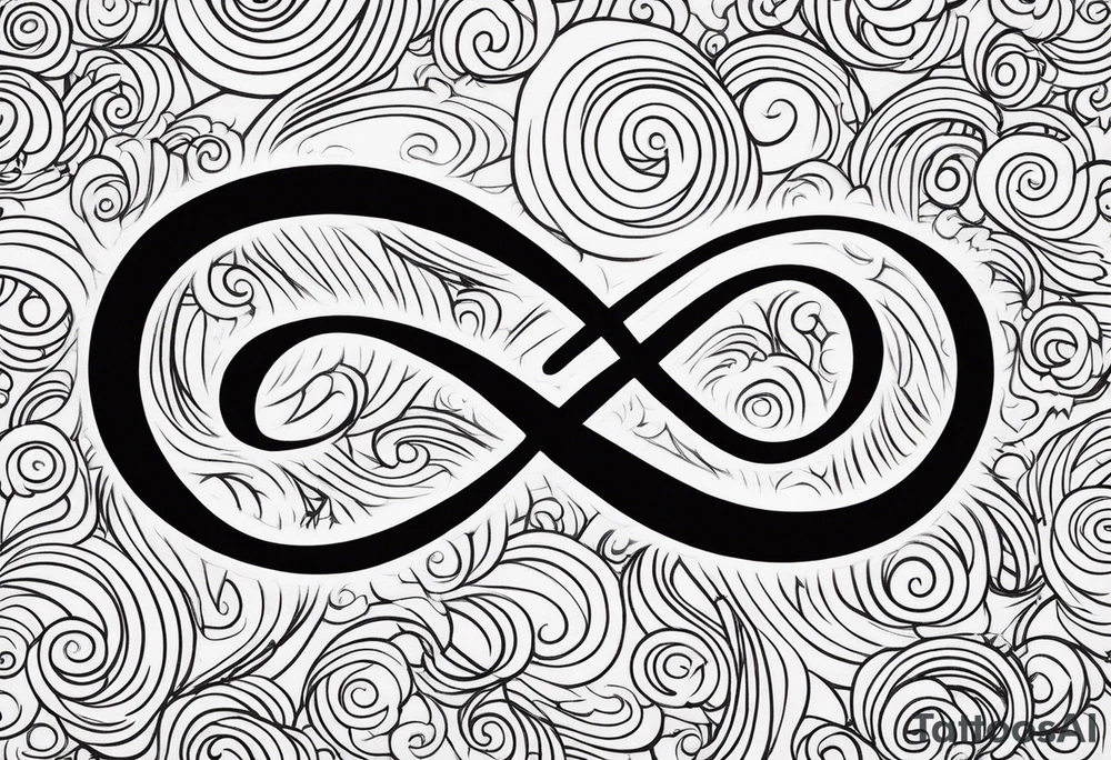 The words “Even If” and infinity symbol tattoo idea