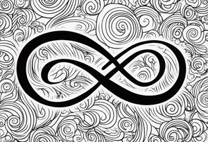 The words “Even If” and infinity symbol tattoo idea