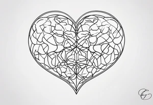 heart to brain connection tattoo idea