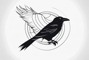 Raven tattoo idea