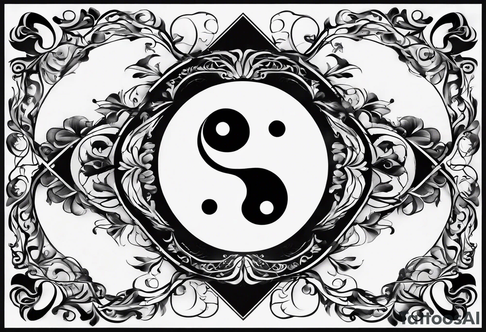 infinity symbol mixed with ying yang symbol, make it simple tattoo idea