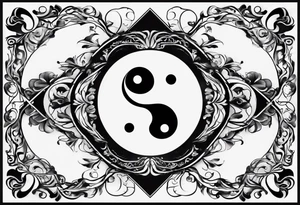 infinity symbol mixed with ying yang symbol, make it simple tattoo idea