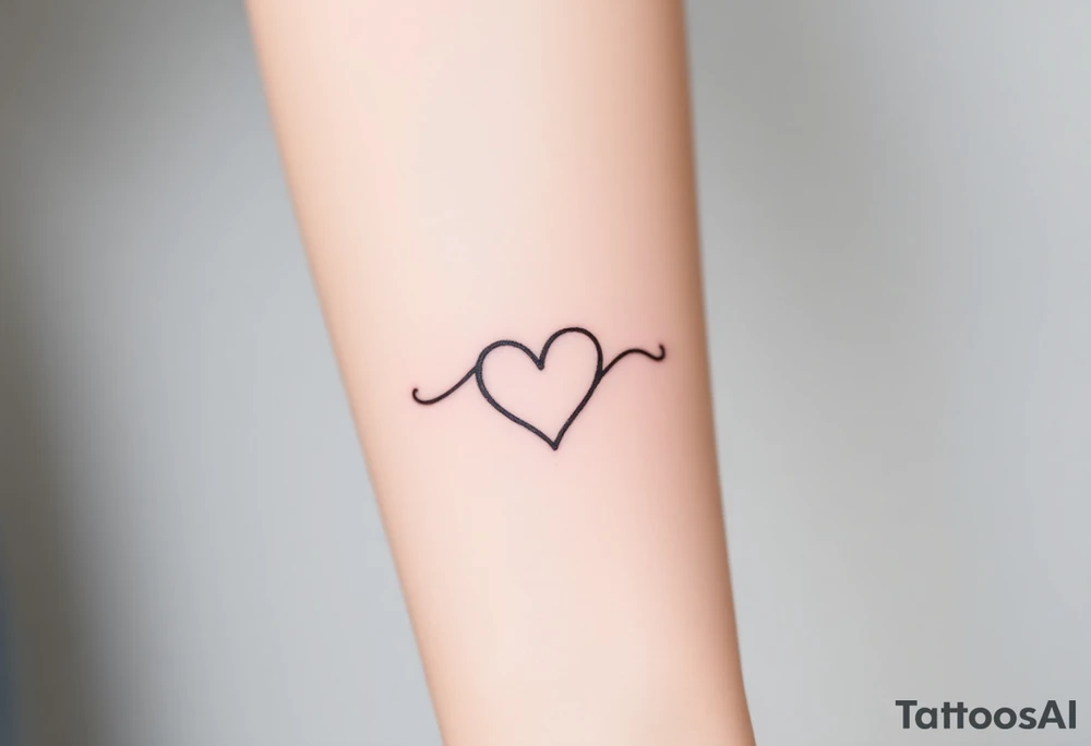 An infinity symbol seamlessly forming a heart in the middle, designed with elegant, flowing script and soft shading tattoo idea