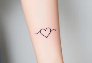 An infinity symbol seamlessly forming a heart in the middle, designed with elegant, flowing script and soft shading tattoo idea