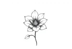 A minimalist flower tattoo that represents a shattered and betrayed gemini woman who fought hard throughout this year. tattoo idea
