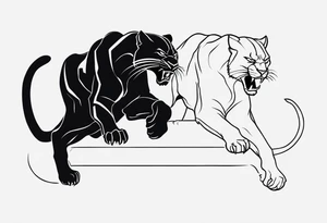 Black panther hell tattoo idea